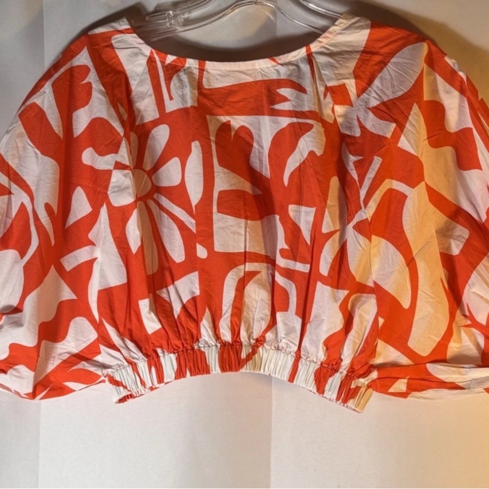 Oliphant Vibrant Orange and White Crop Top - XS - Picture 4 of 7